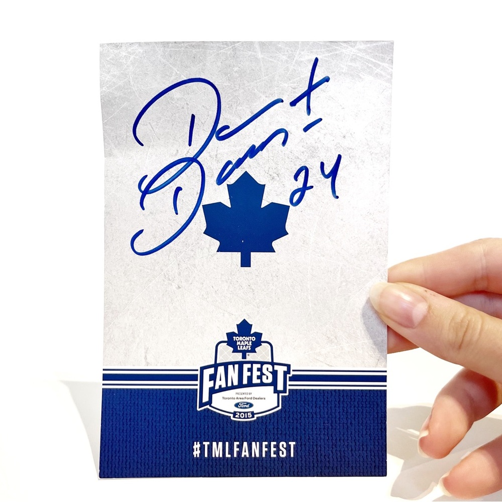 Toronto Maple Leafs Hockey Player Autograph Dan Doust #24 Fan Fest 2015 TML NHL